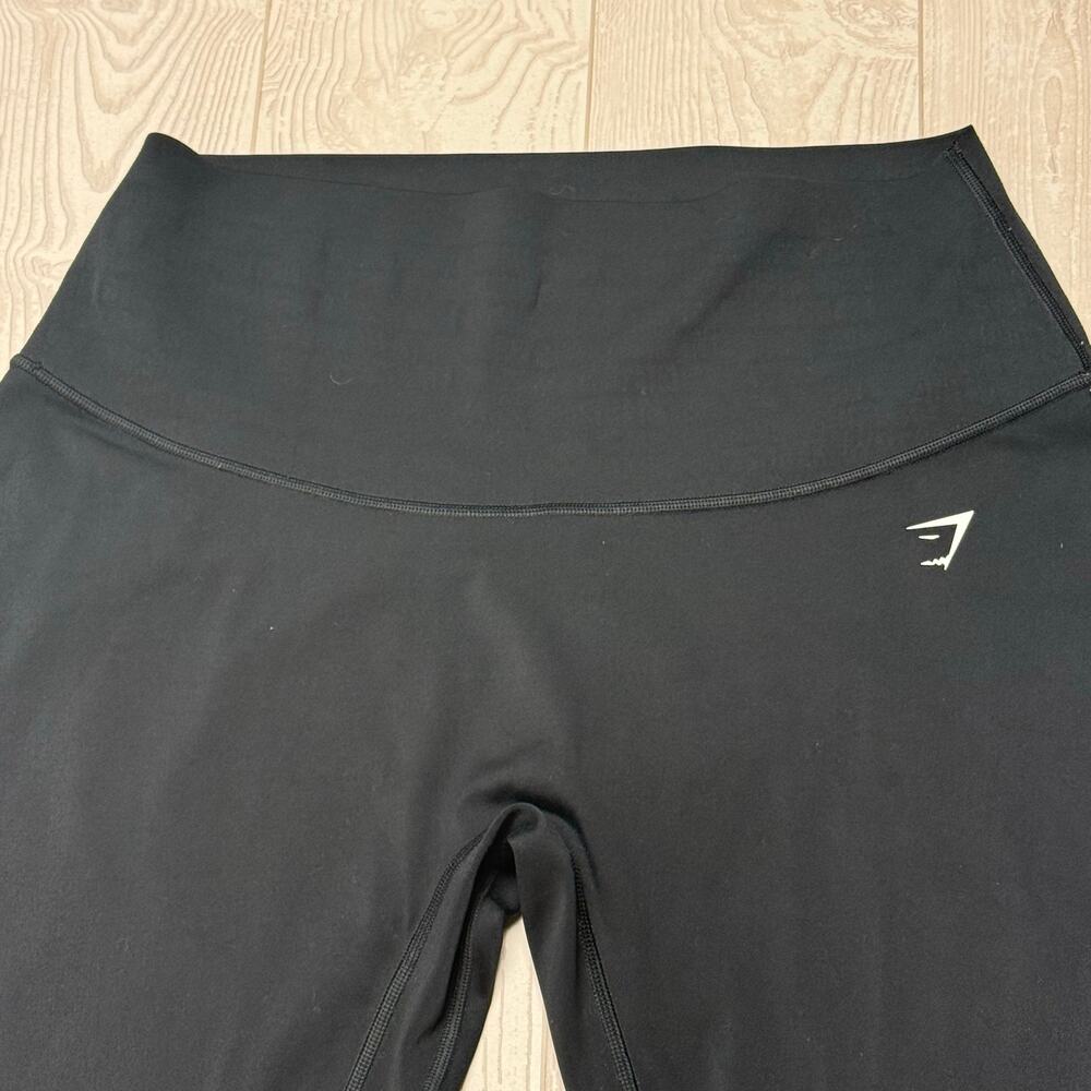 Gymshark Women’s XL Black Workout Leggings Logo Athletic Gym Activewear - Picture 7 of 8